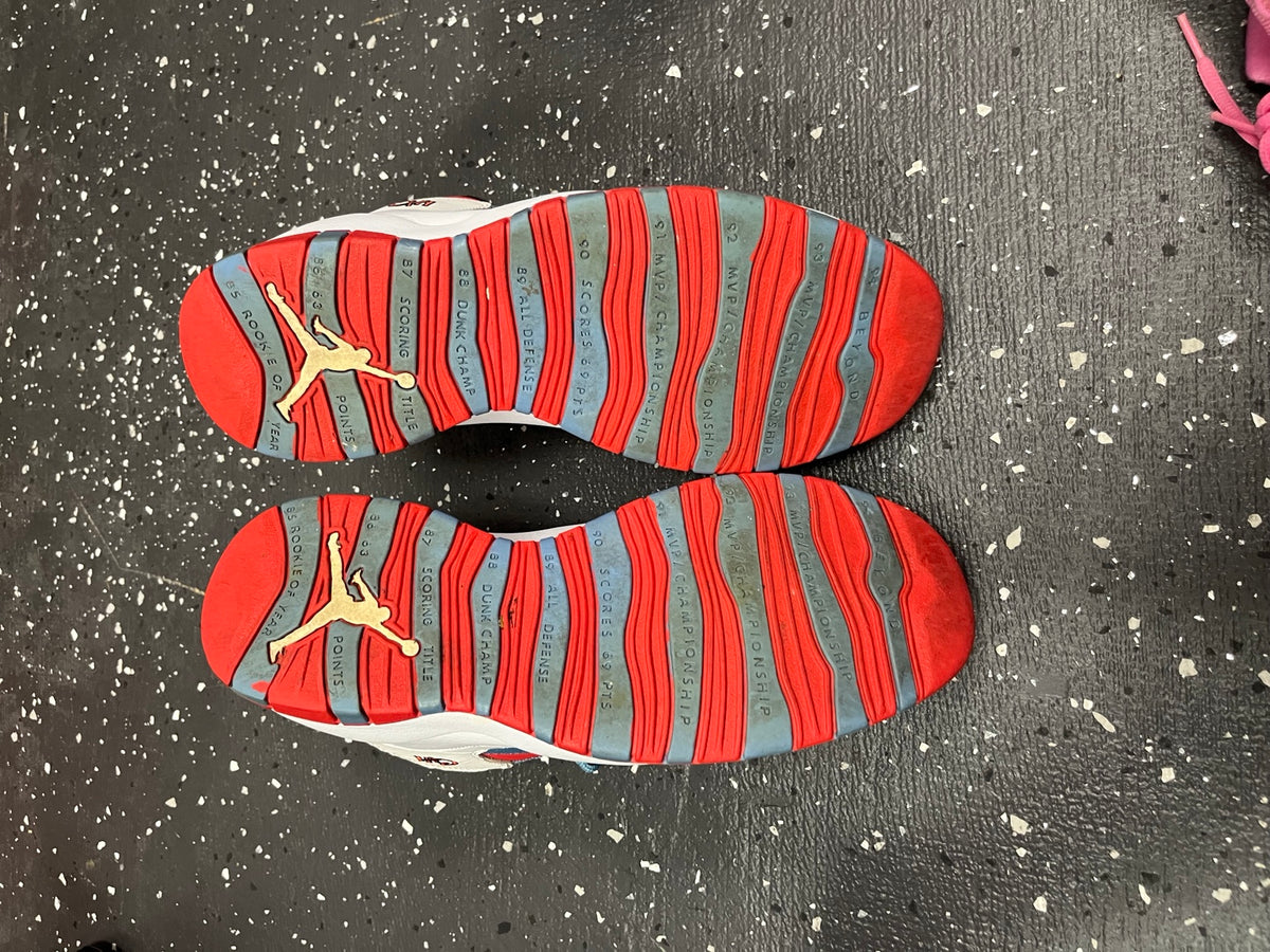 Air Jordan 10 Chicago Flag size 10.5 outsole view